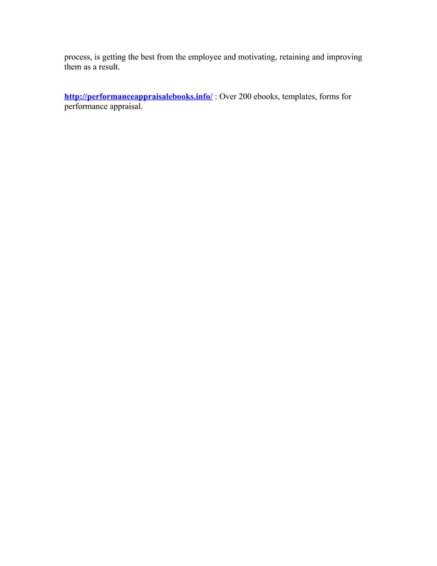 Employee Appraisal Examples PDF Employee Appraisal Examples PDF