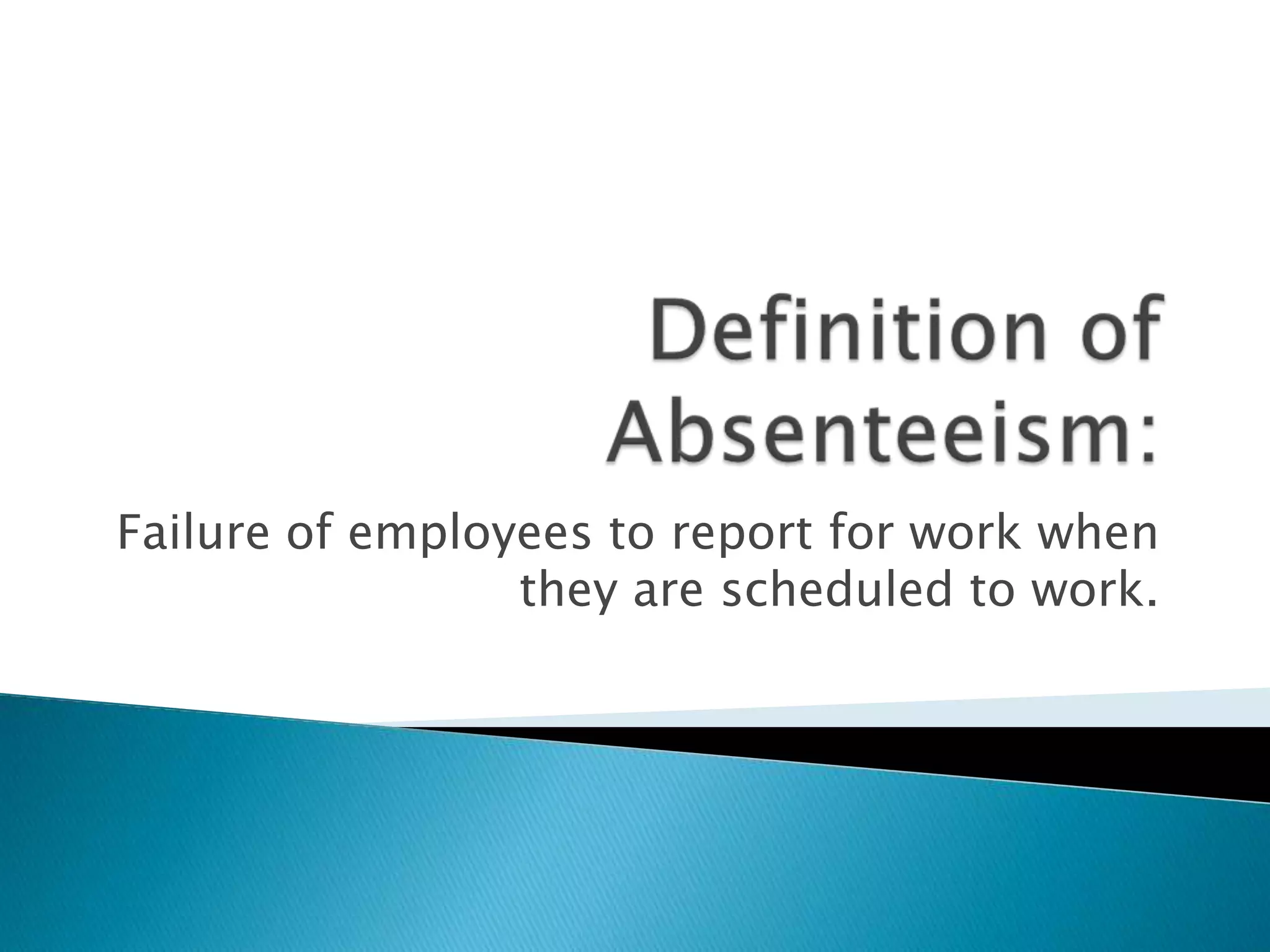 Employee Attendance Policy | PPTX