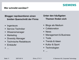 Employee Blogging - Siemens