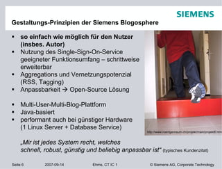 Employee Blogging - Siemens