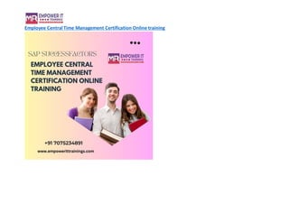 Employee Central Time Management Certification Online training
 