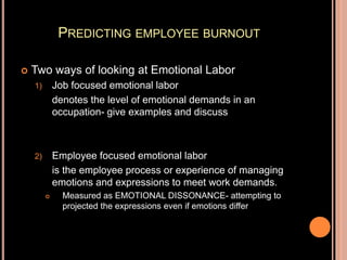 Employee emotional labor | PPTX