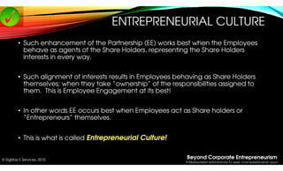 Beyond Corporate Entrepreneurism
9 MANAGEMENT INTERVENTIONS TO MAKE YOUR BUSINESS MORE AGILE!
© SigMax E Services, 2015
EN...