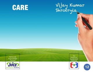 CARE

Network
Knowledge
Partner

Vijay Kumar
Shrotryia

The
Employee
Engagement
Network

12

 