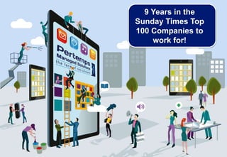 9 Years in the
Sunday Times Top
100 Companies to
work for!
 