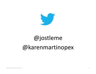@jostleme
@karenmartinopex

© 2013 The Karen Martin Group, Inc.

2

 