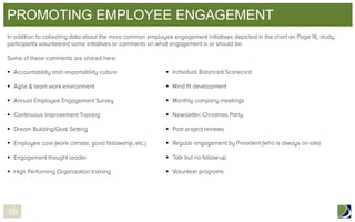 PROMOTING EMPLOYEE ENGAGEMENT

































19

 