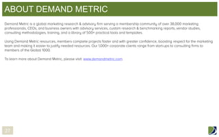 ABOUT DEMAND METRIC

27

 