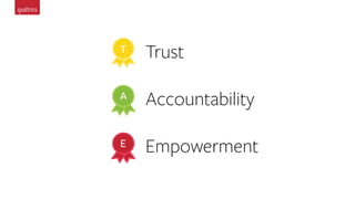 Trust
Accountability
Empowerment
 