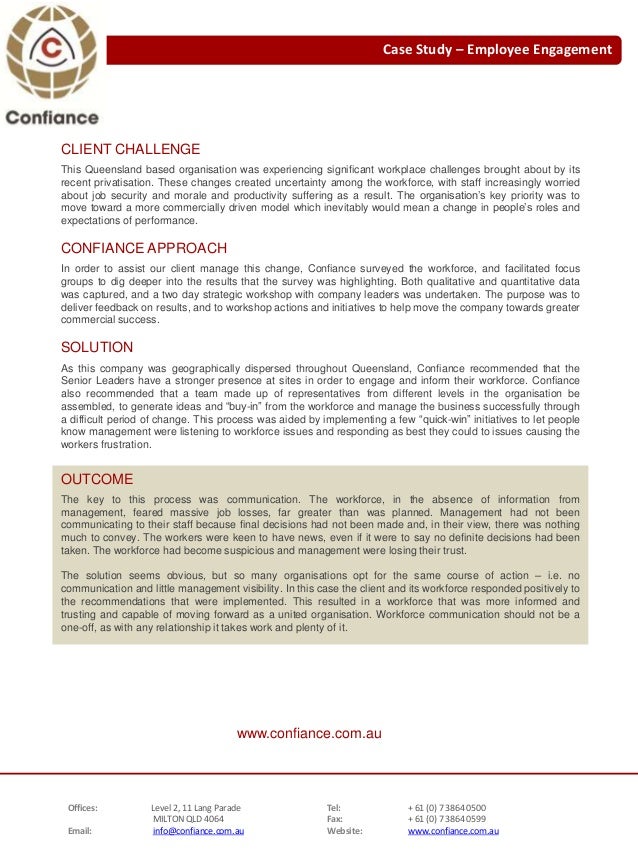 Employee engagement case study