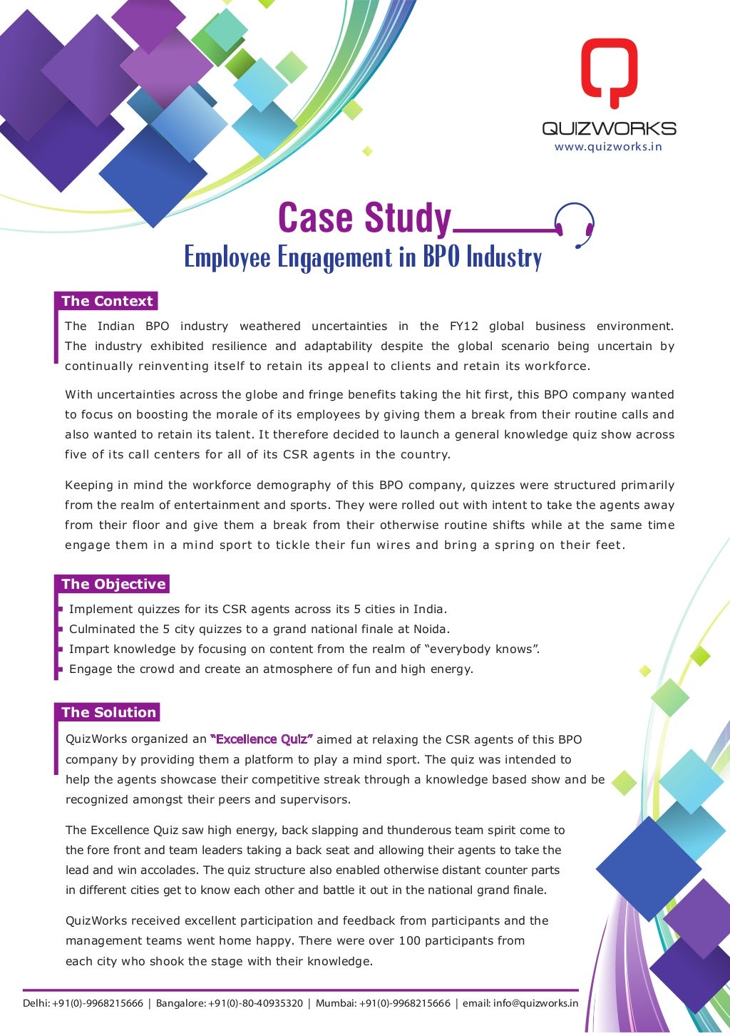 case study on employee engagement in india