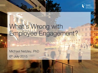 What’s Wrong with
Employee Engagement?
Michael Netzley, PhD
6th July 2015
 