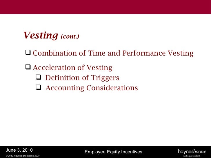 Accelerated vesting of stock options 409a
