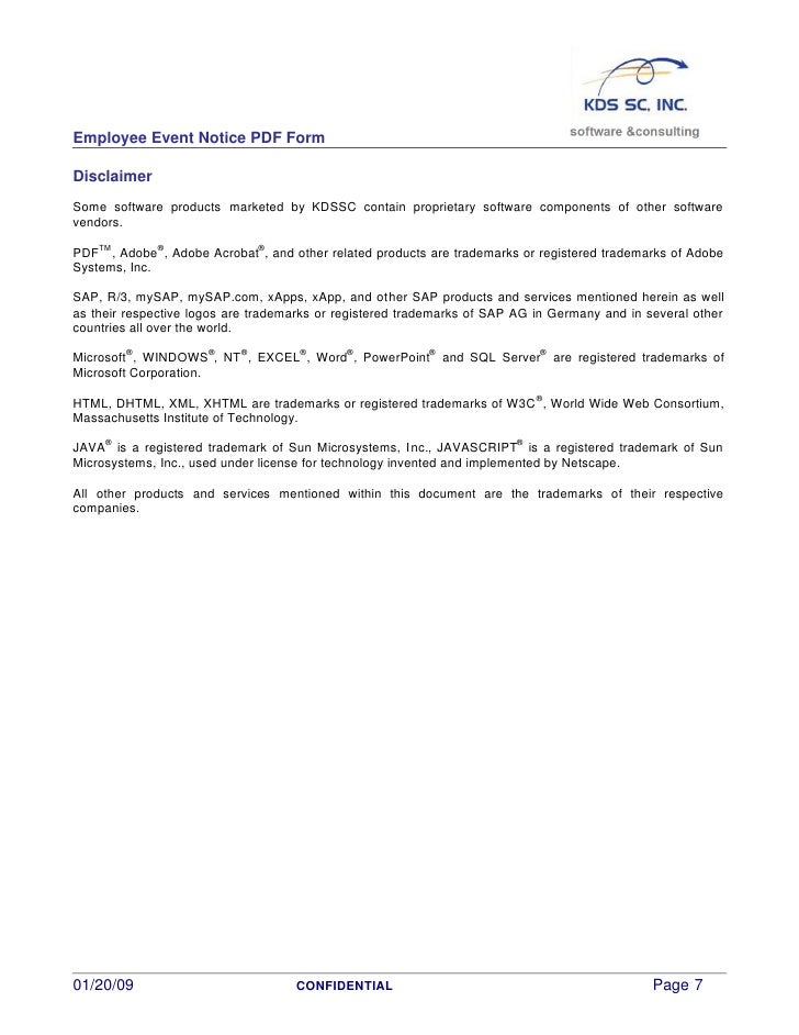 employee notice form
