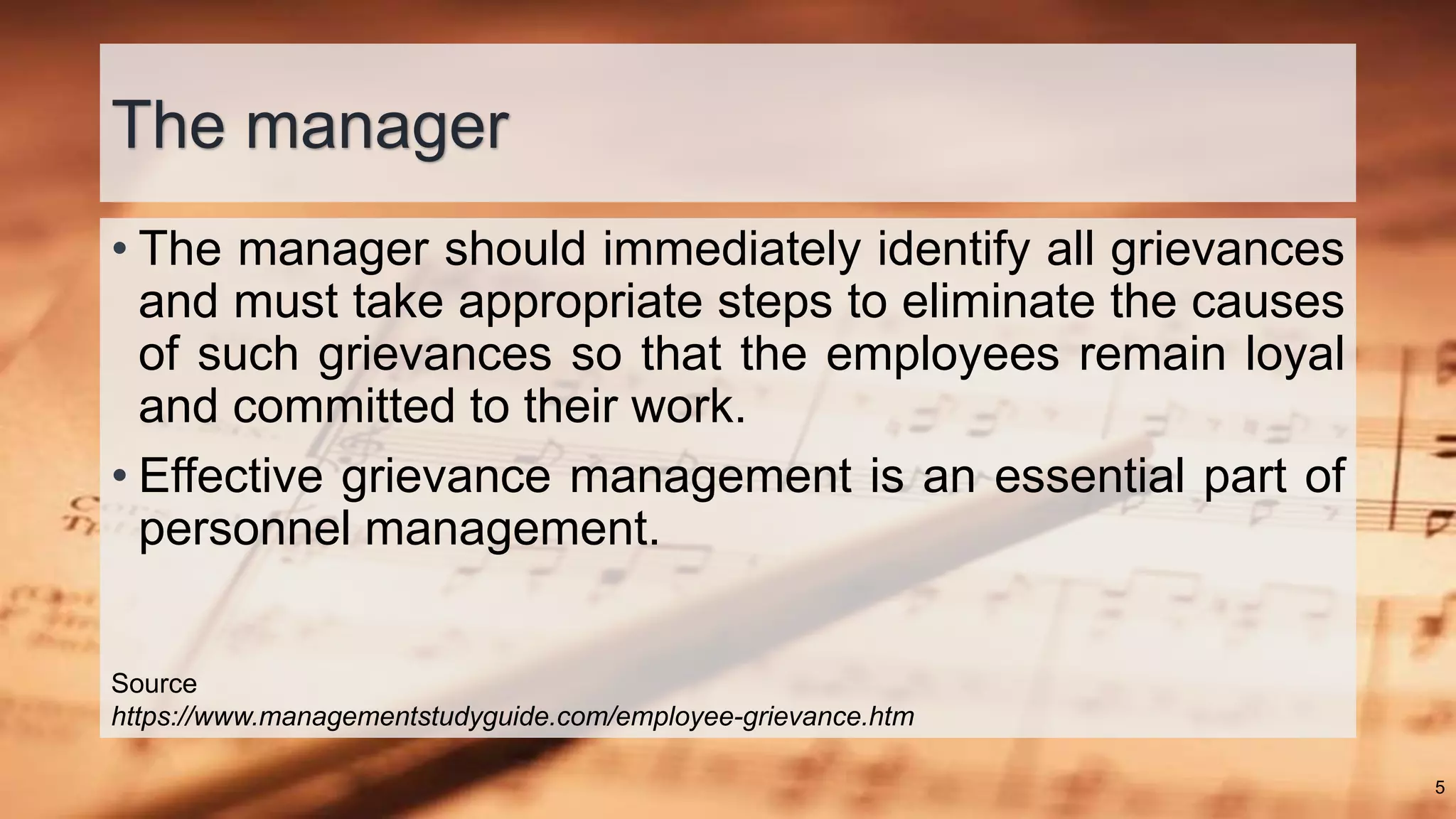 Employee Grievances | PPTX