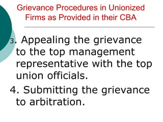 Responsibility of the Union Steward and Foreman in Handling GrievancesThe foreman or supervisor on the other hand , should be trained in the human relation aspect of their jobs. They should be ready to listen first before they start debating with the employees.