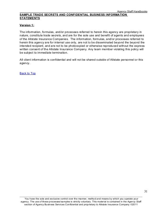 Sample Employee handbook