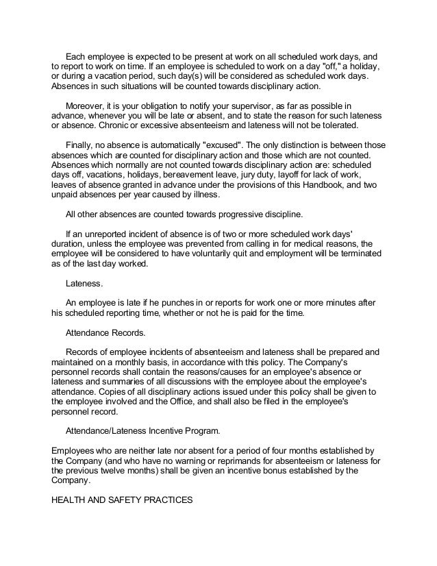 absenteeism report template