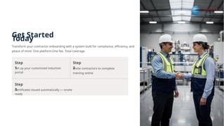 Compliance Function Induction Example Employee Induction Training for Health and Safety Compliance | PPTX
