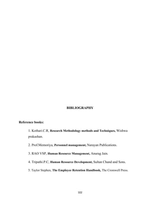 BIBLIOGRAPHY
Reference books:
1. Kothari.C.R, Research Methodology methods and Techniques, Wishwa
prakashan.
2. Prof.Memor...
