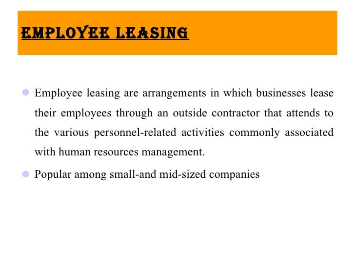Employee leasing mod 5