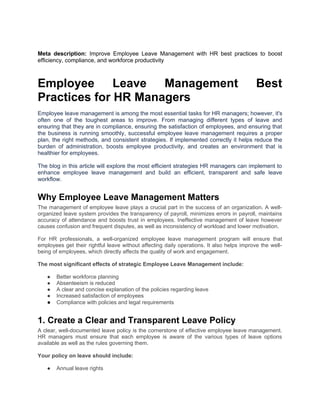 Employee Leave Management Best Practices for HR Managers.docx