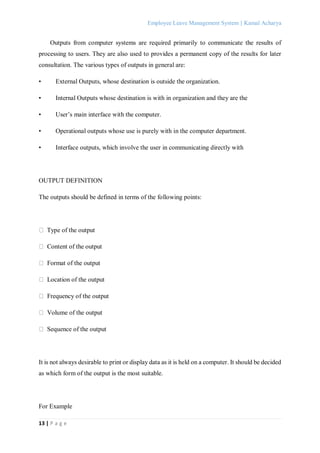 Employee Leave Management System Project Pdf