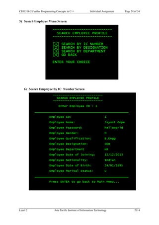 Employee Management System in C++ | PDF
