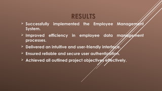 Employee Management System using .Net Web Assembly | PPTX
