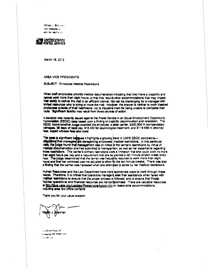 Employee medical restrictions