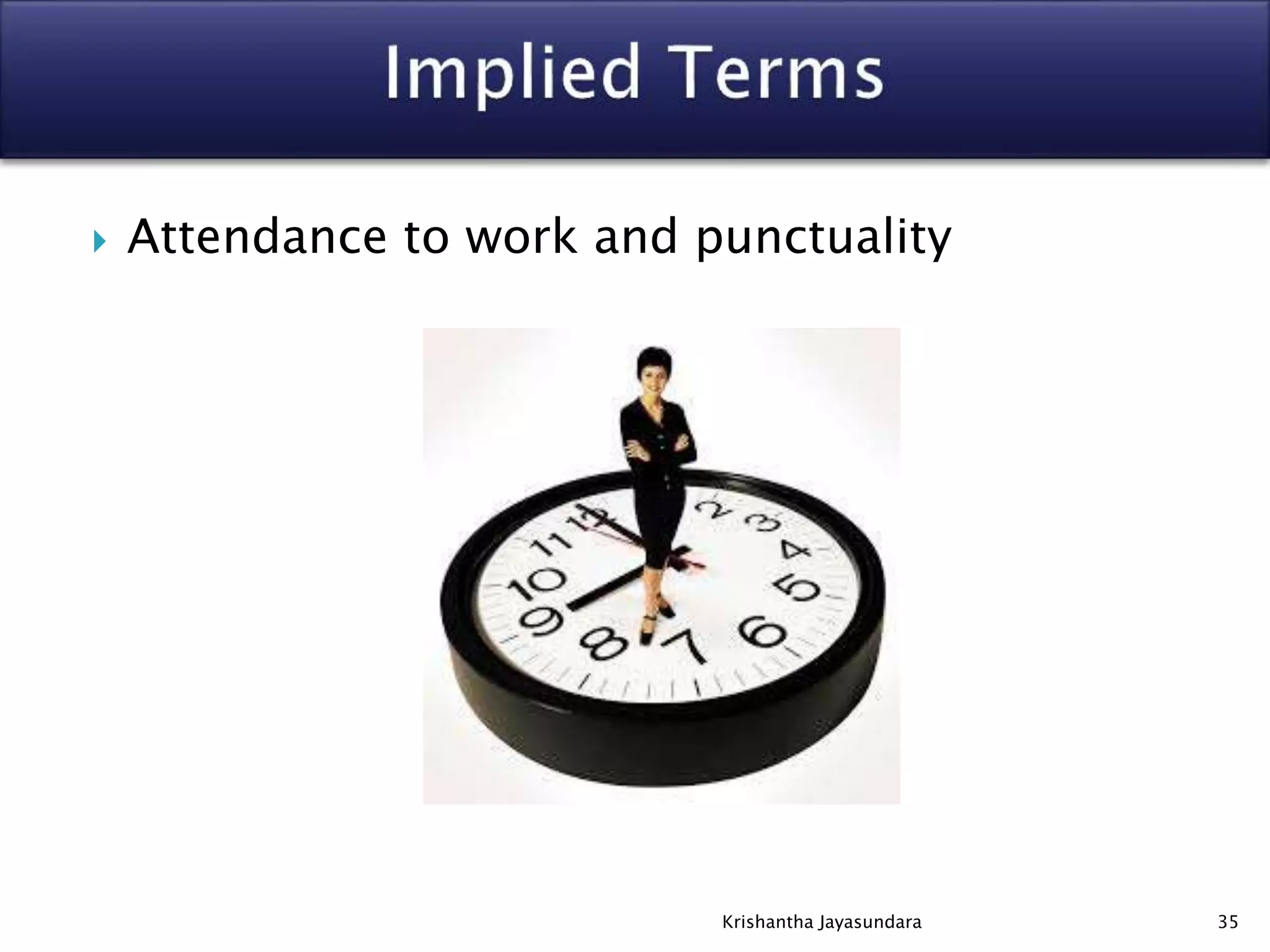  Attendance to work and punctuality
35Krishantha Jayasundara
 