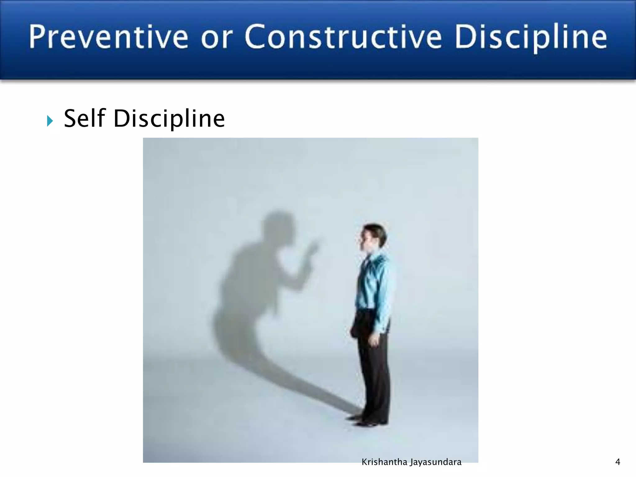  Self Discipline
4Krishantha Jayasundara
 
