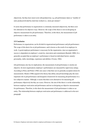 Employee motivation and performance | PDF