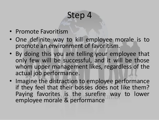 Employee Motivation : How to kill a employee's morale in 5 