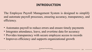 Comprehensive Employee Payroll System for Accurate and Efficient ...
