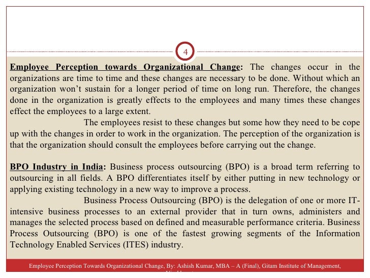 employees resistance towards organizational change A research paper on the employees attitude towards organizational change that resistance to change occurs and it is the foremost reason for failure to change . employees resistance towards organizational change A research paper on the employees attitude towards organizational change that resistance to change occurs and it is the foremost reason for failure to change .