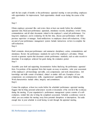 Employee performance appraisal form | DOCX