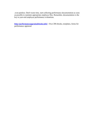 Employee performance evaluation examples | PDF