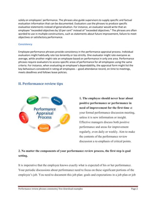 Employee performance phrases | DOCX