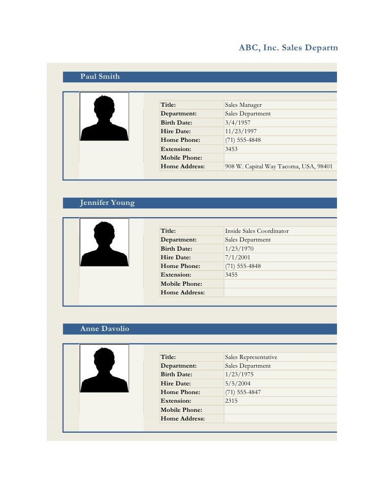 Employee Profile Online