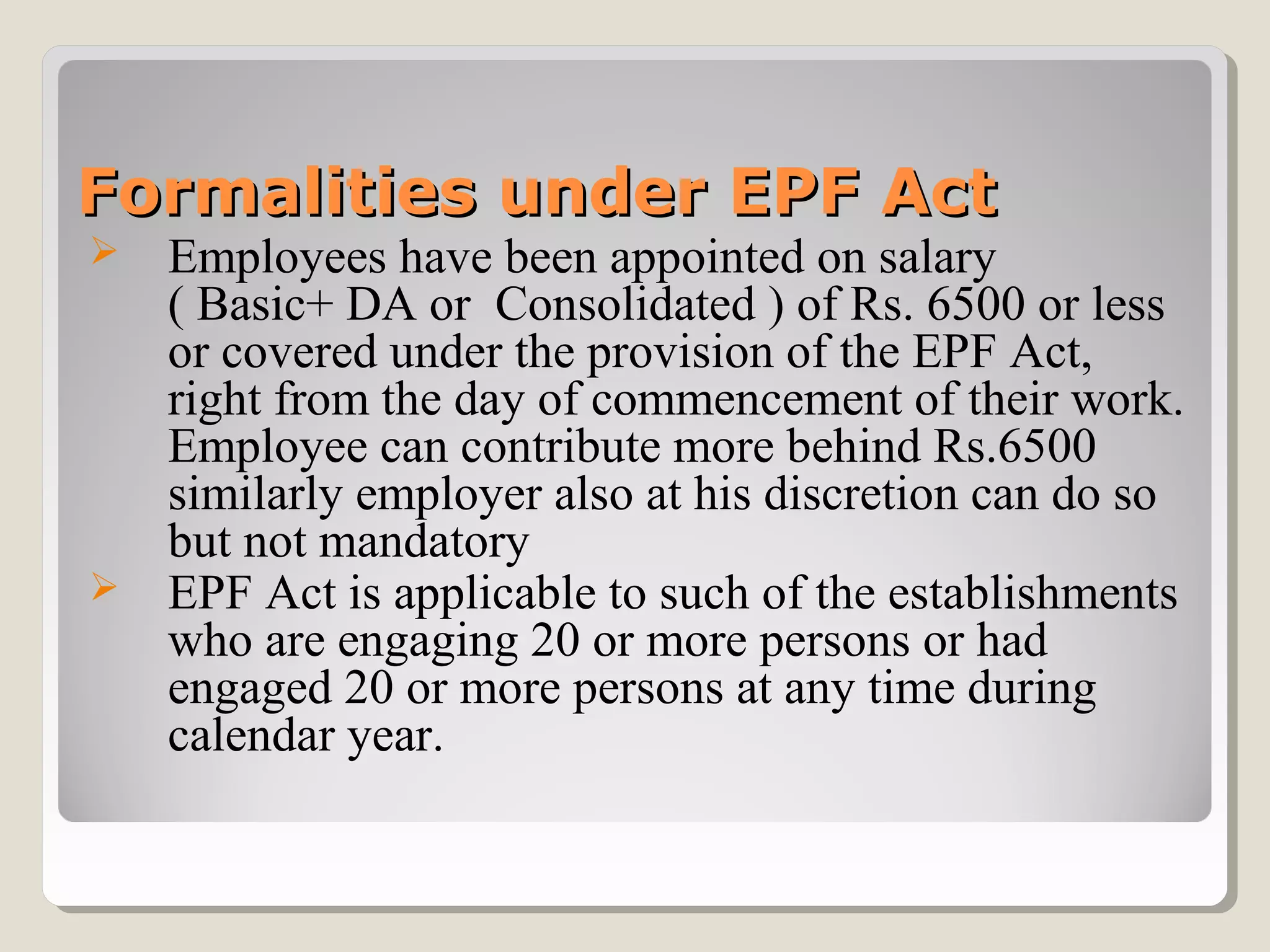 Employee providend fund | PPT