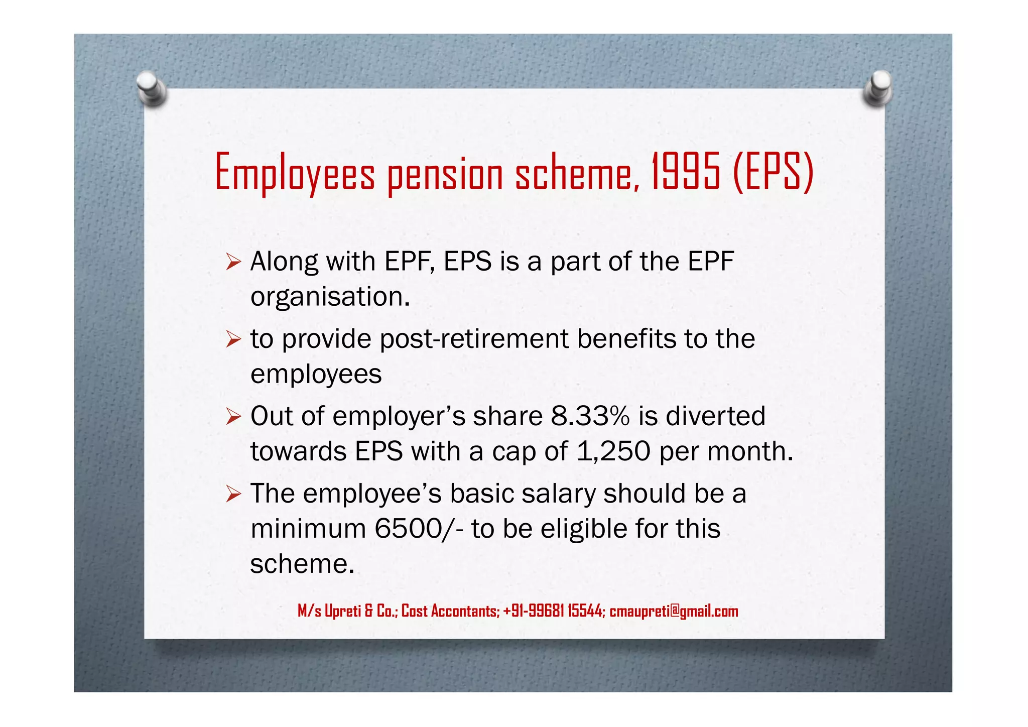 Employee provident fund and miscellaneous act, 1952 | PDF