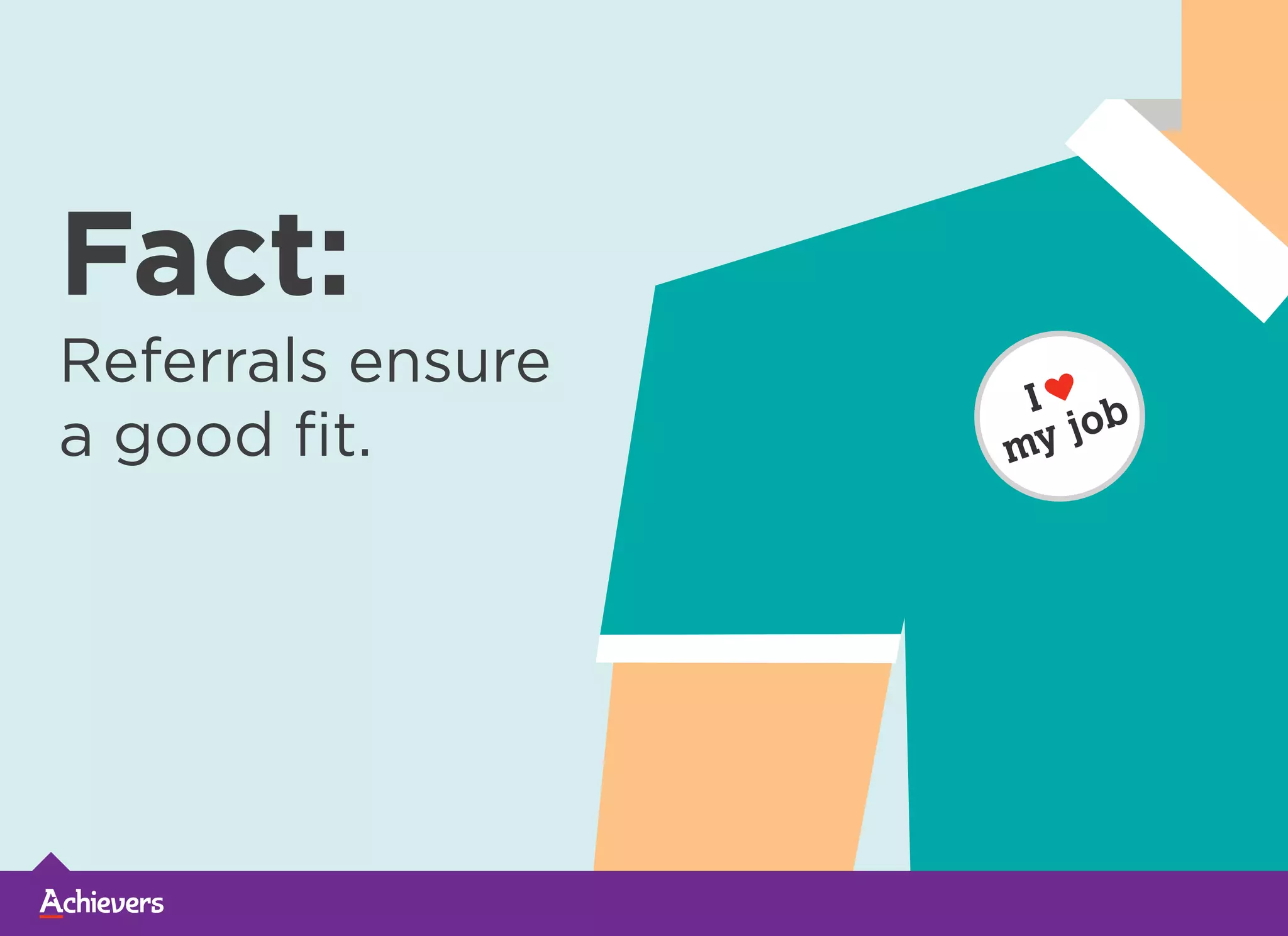 Fact:Fact:Fact:
Referrals ensure
a good fit.
 
