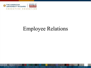 1
Employee Relations
 