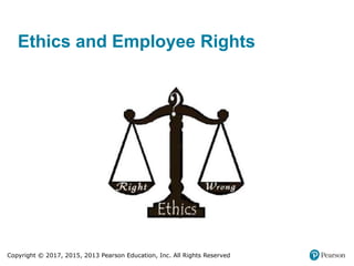 Copyright © 2017, 2015, 2013 Pearson Education, Inc. All Rights Reserved
Ethics and Employee Rights
 