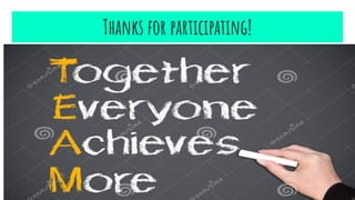 Thanks for participating!
tha
 