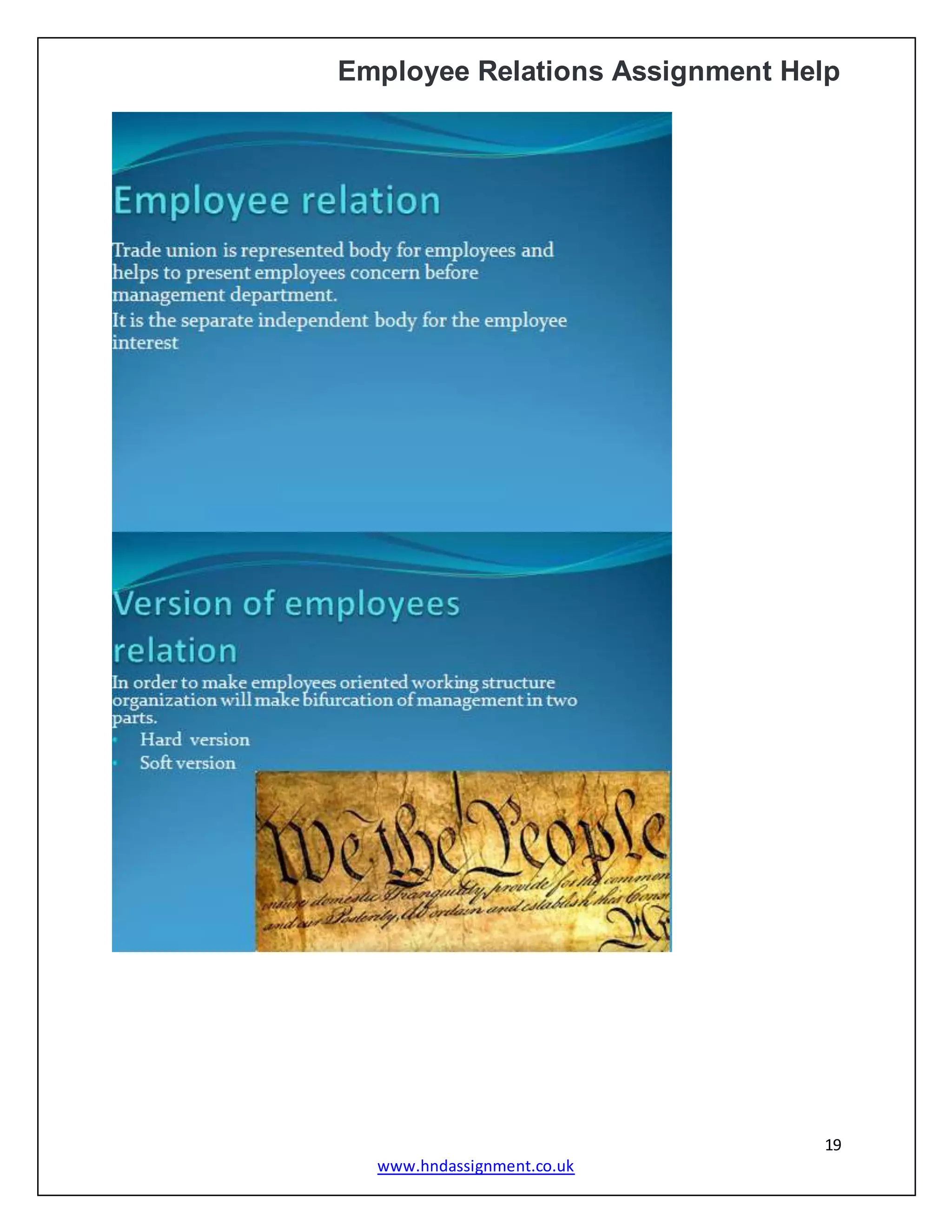 Employee Relations Assignment Help
19
www.hndassignment.co.uk
 