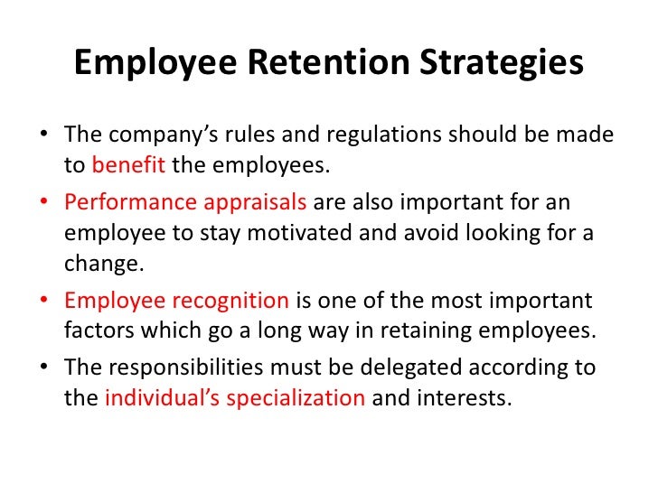 Employee retention