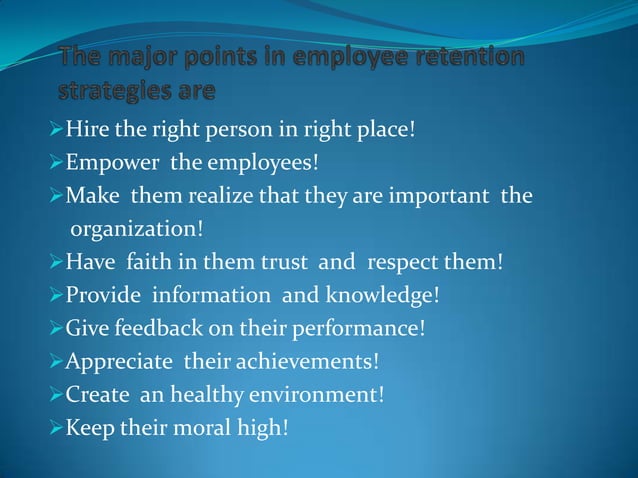 Employee retention (HR topic) | PPTX