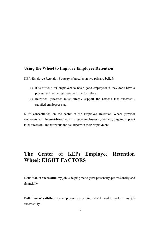 Dissertation proposal on employee retention